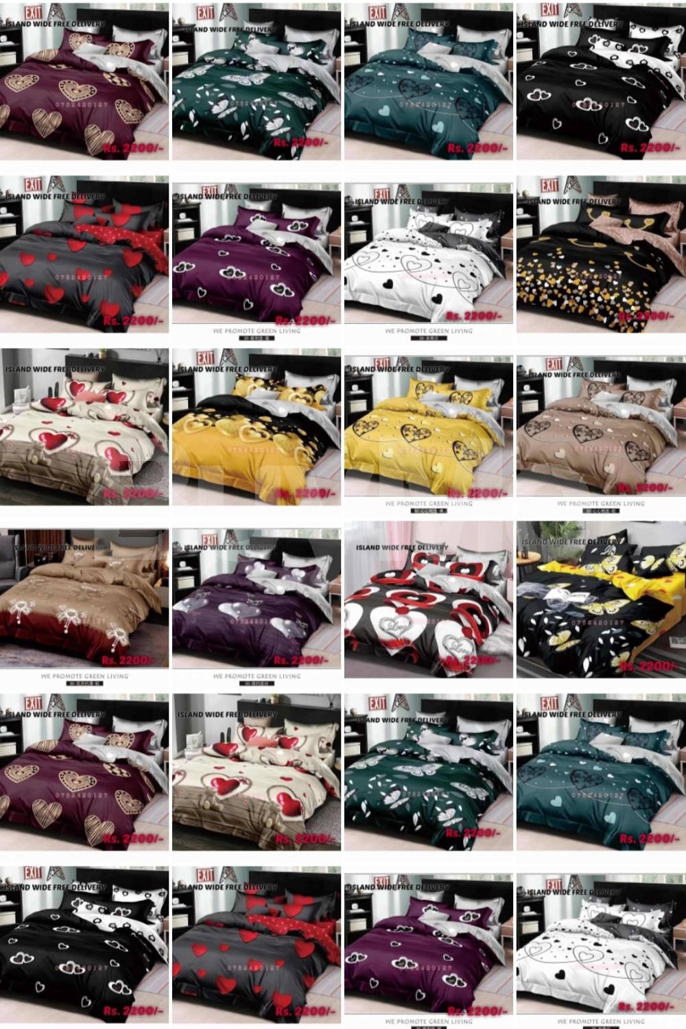 HEART DESIGN 7D BEDSHEETS
