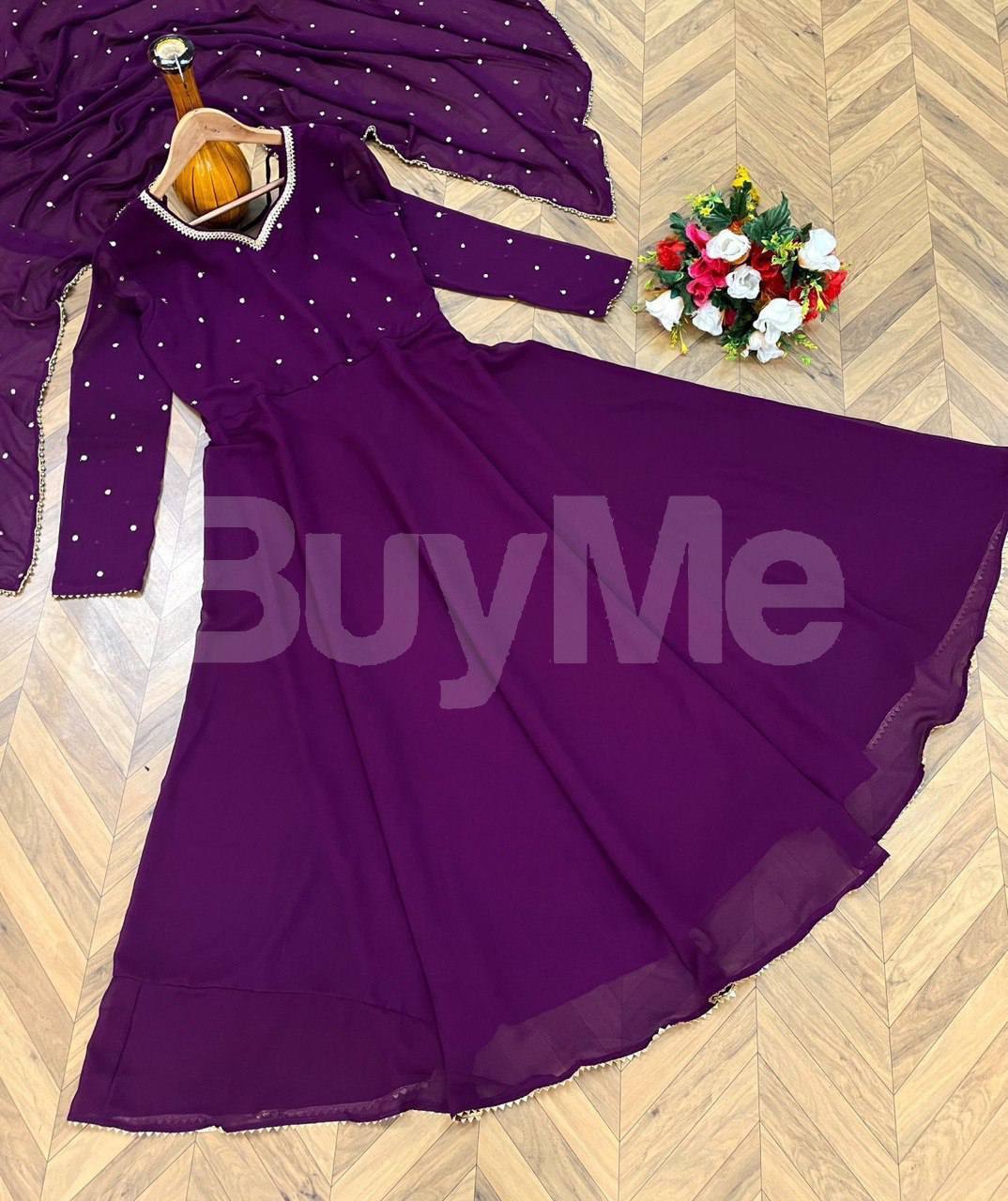 GEORGETTE GOWN WITH DUPATTA