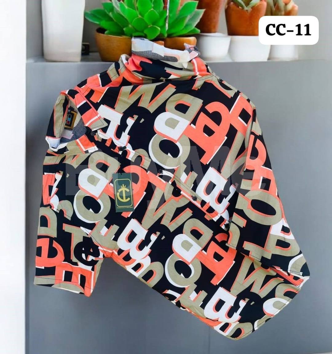 SHORT SLEEVE HAWAIN SHIRT - SALMON PINK