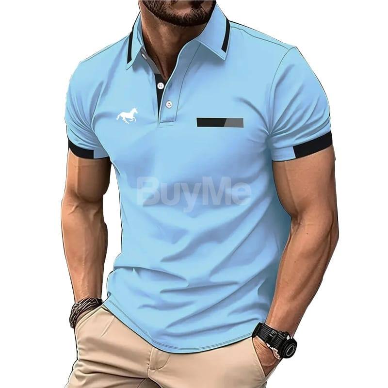 MEN SUMMER SHORT SLEEVE FASHION SLIM FIT POLO SHIRT