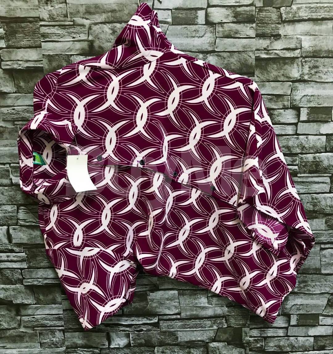 POPCORN PRINTED SHIRT - DUSKY PURPLE