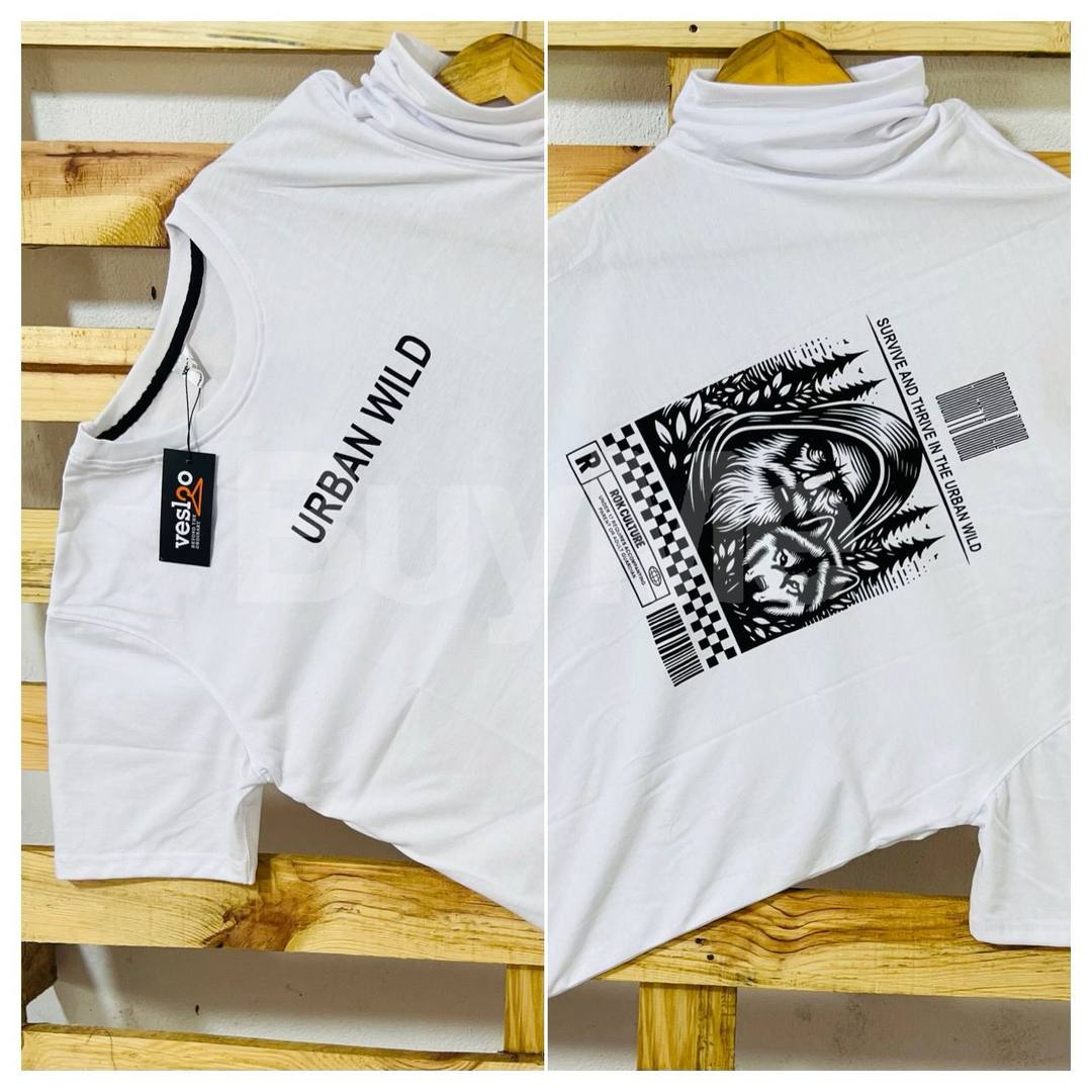 URBAN WILD PRINTED T SHIRTS WHITE