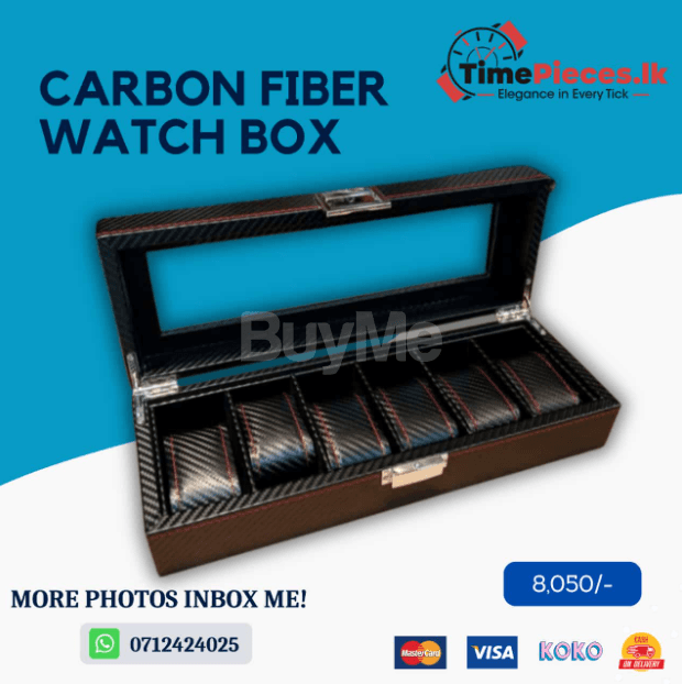 CARBON FIBER WATCH BOX - 6 SLOTS