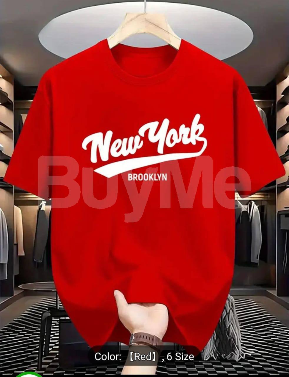 BAGGY NEW YORK T SHIRT - RED