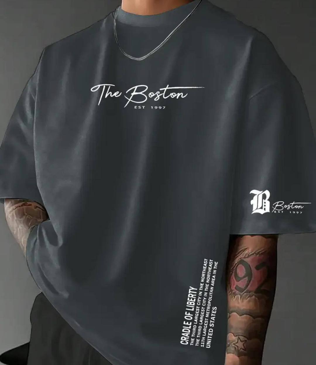 MENS BAGGY T SHIRT - GREY