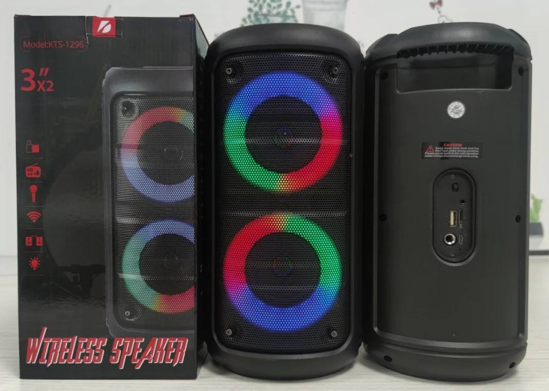 KTS-1296 RGB DUAL BLUETOOTH SPEAKER (P06436)