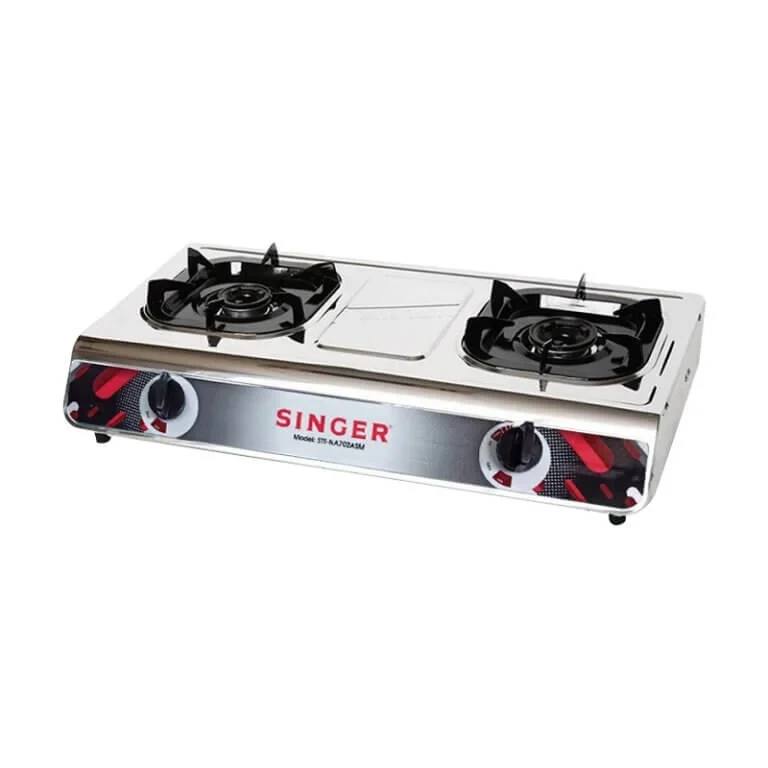 SINGER DOUBLE BURNER GAS COOKER TABLE TOP