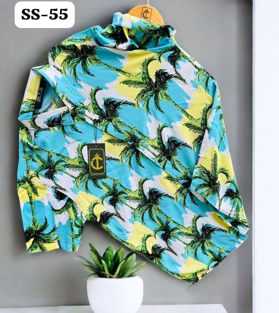 BOLD TROPICAL PRINT HAWAIIAN SHIRT