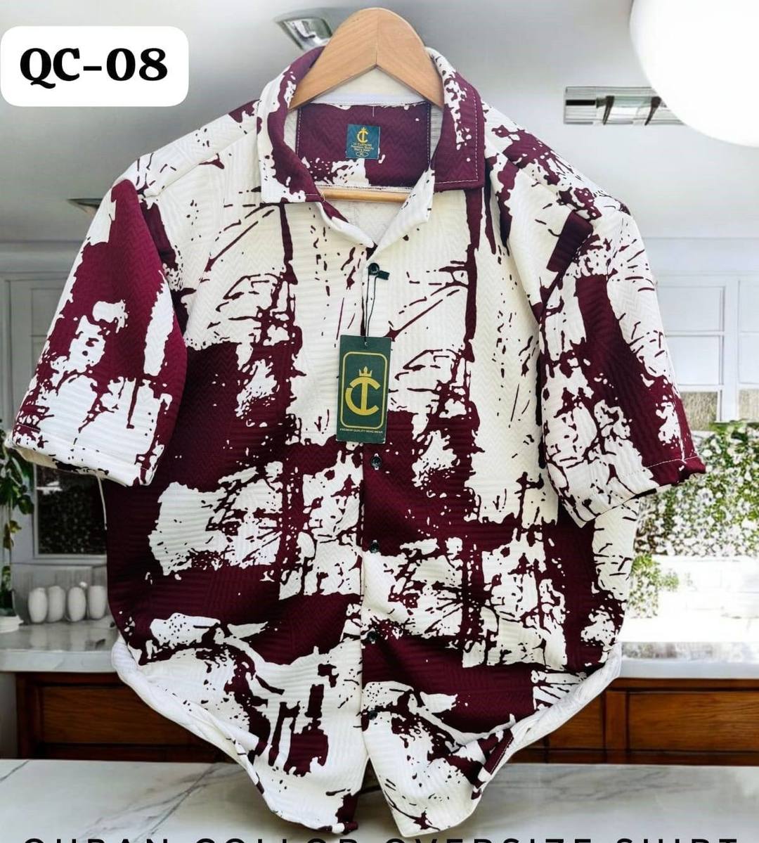 STUNNING MEN'S OVERSIZE SHIRT - MAROON