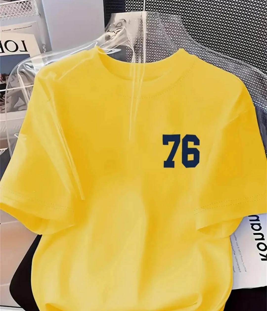 YELLOW DESIGN T SHIRT