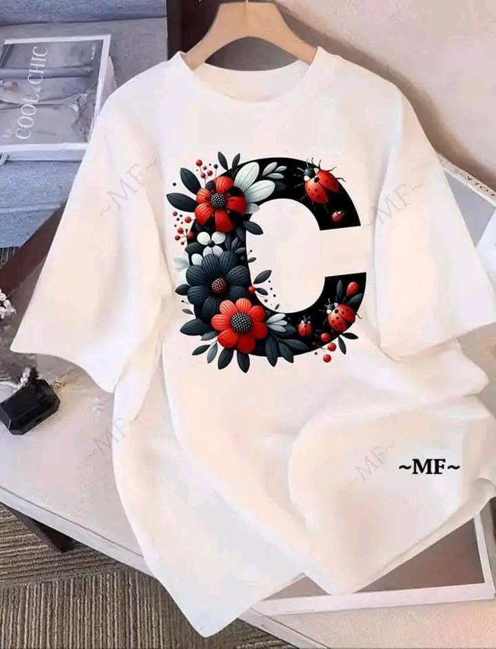 WHITE C LETTER T SHIRT COLLECTION