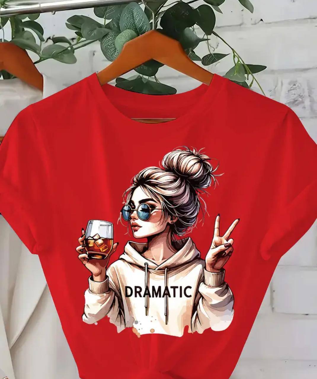 RED TRENDY LADIES T SHIRT