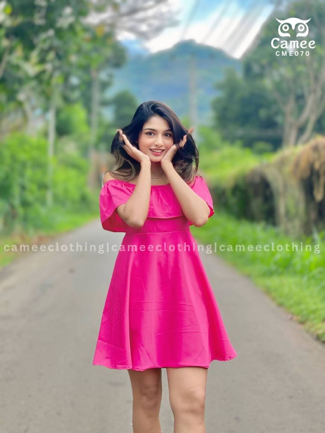 PINK SHORT FROCK DESIGN