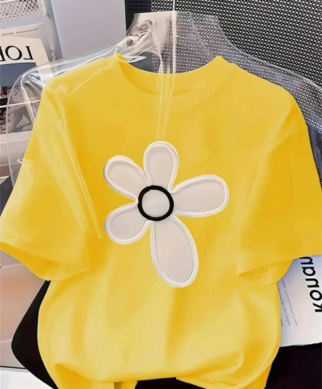 FASHIONABLE FLOWER DESIGN T SHIRT DESIGN