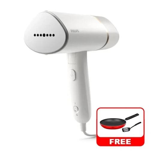 PHILIPS 3000 SERIES HANDHELD GARMENT STEAMER – STH3020 + FREE WIPRO 26” NONSTICK FRY PAN