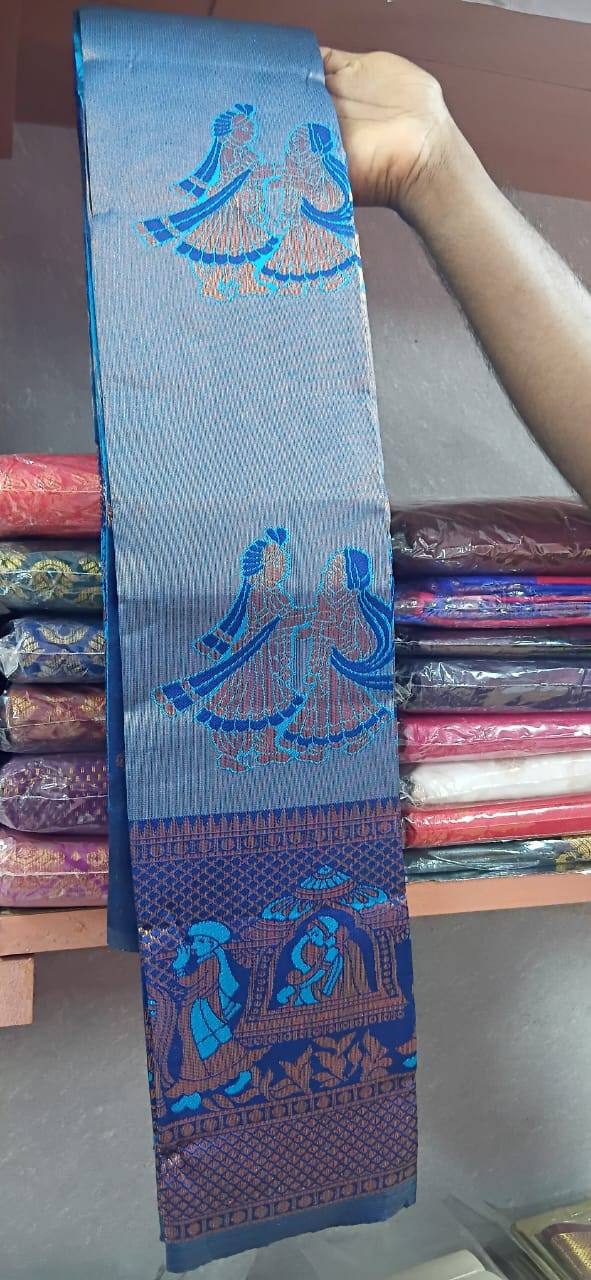 PALLAKKU SAREE CONTRAST BLOUSE
