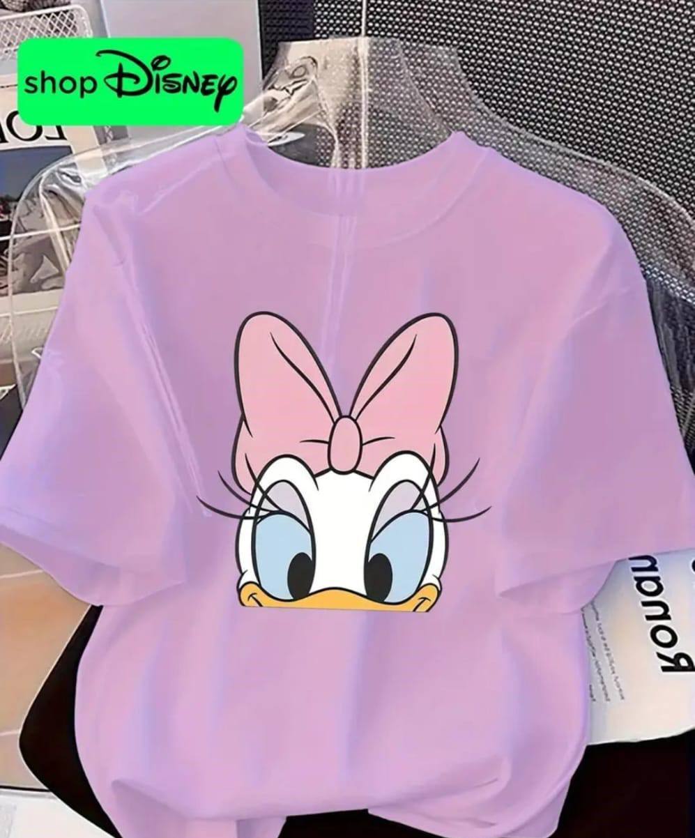 LIGHT PURPLE TEE WITH DAISY DUCK PRINT