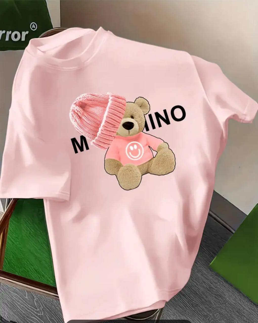 PINK COLOUR CASUAL PRINTED TEE