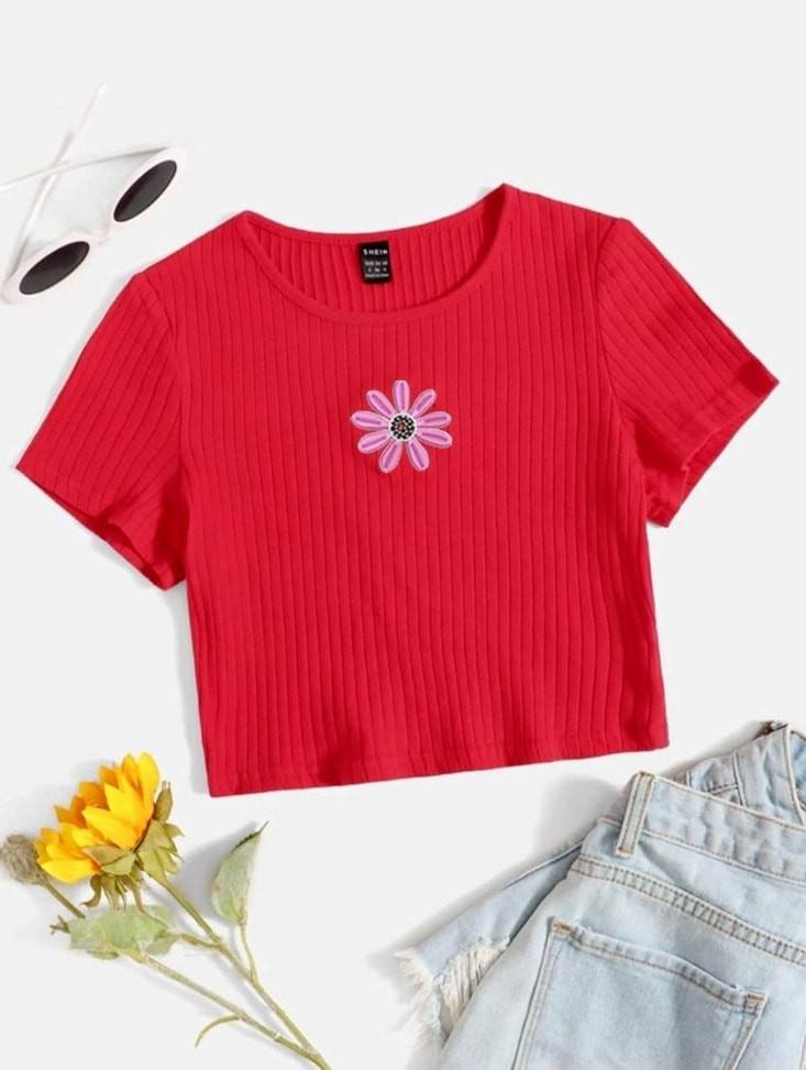 RED CROP TOP