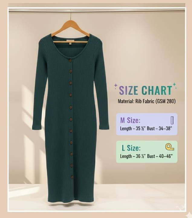 SUPER STYLISH NEW RIB FROCK