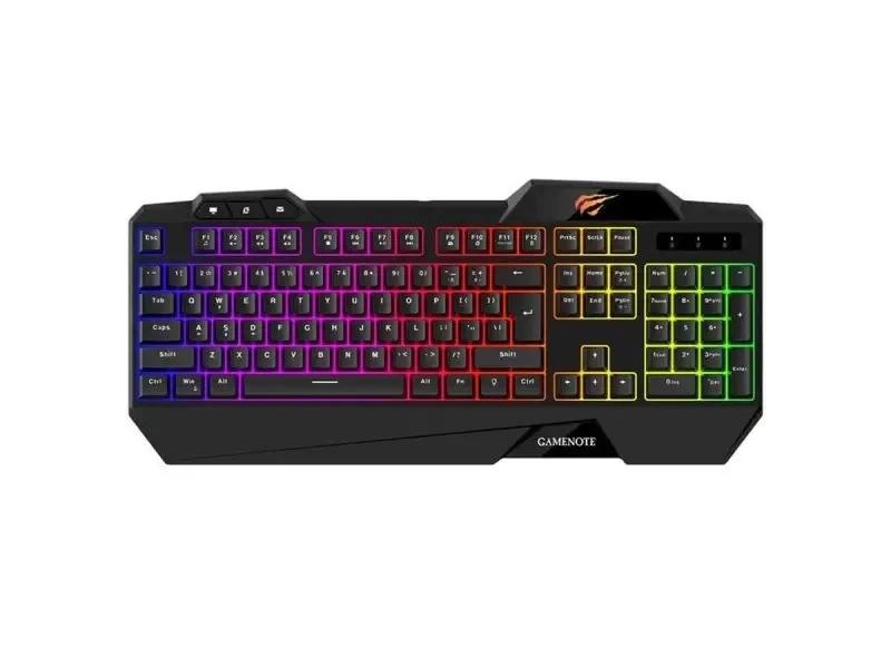 HAVIT KB488L MULTI- FUNCTION KEYBOARD -104 KEYS WITH RAINBOW BACKLIT & WRIST REST