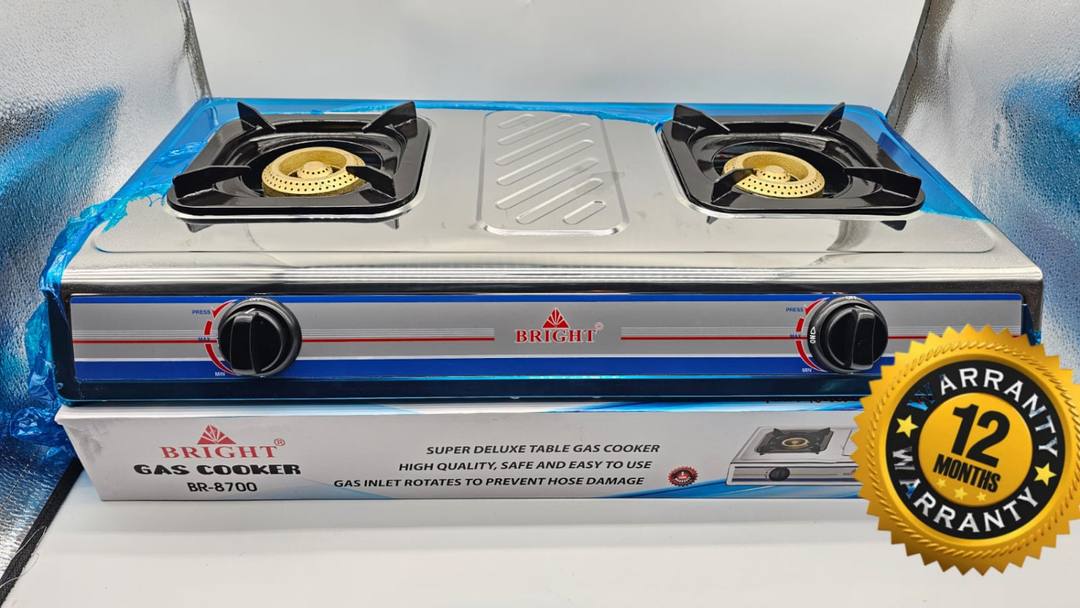 BRIGHT DOUBLE STAINLESS STEEL GAS COOKER