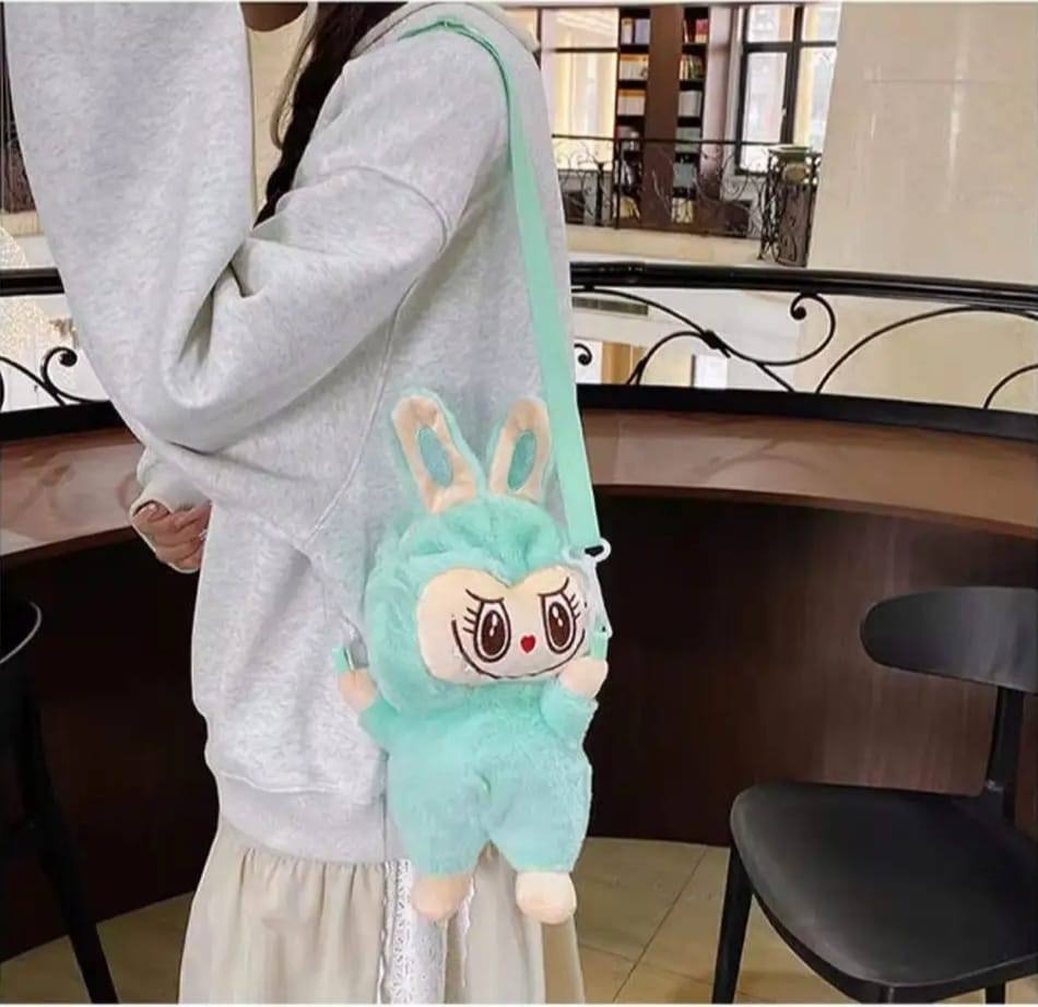 LABUBU PLUSH CROSSBODY BAG FOR GIRLS