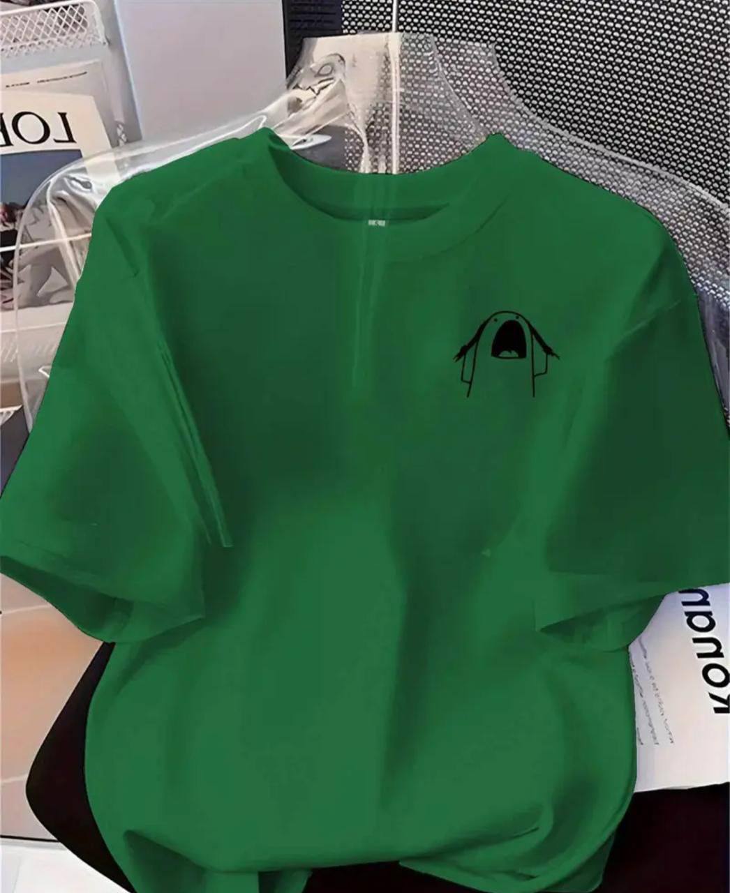 MINIMAL LINE EXPRESSION TEE – DARK GREEN