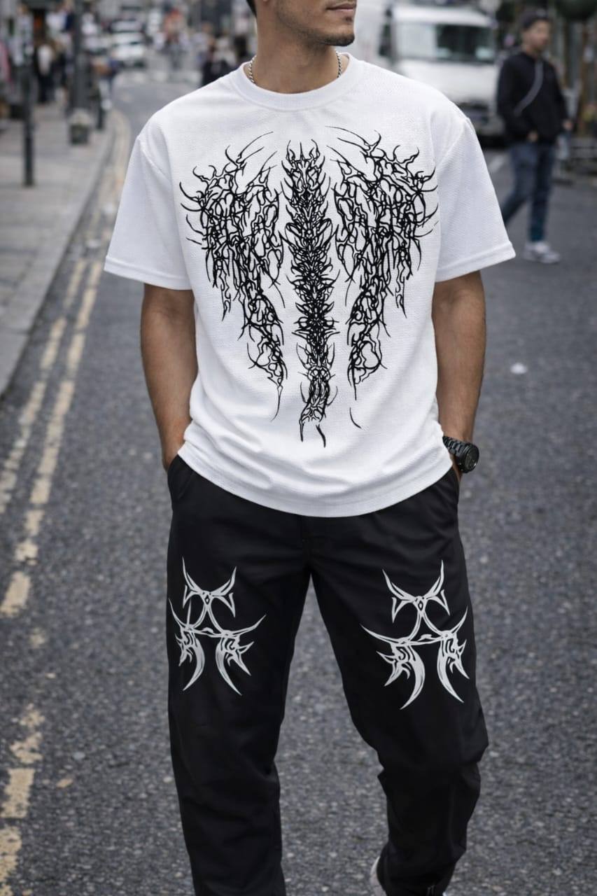 TRENDY PRINTED T-SHIRT + MATCHING BOTTOM FOR SALE