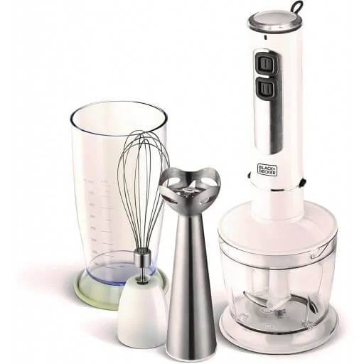 BLACK + DECKER 4 IN 1 STAINLESS STEEL HAND BLENDER WITH CHOPPER & WHISK SB4000-B5