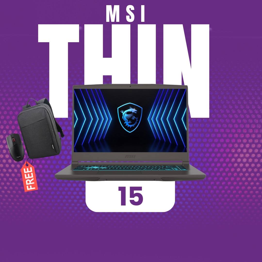 MSI THIN 15 B13UDX I5 13420H 6GB RTX 3050 GAMING LAPTOP