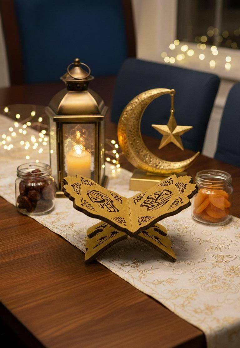 WOODEN QURAN SHELF