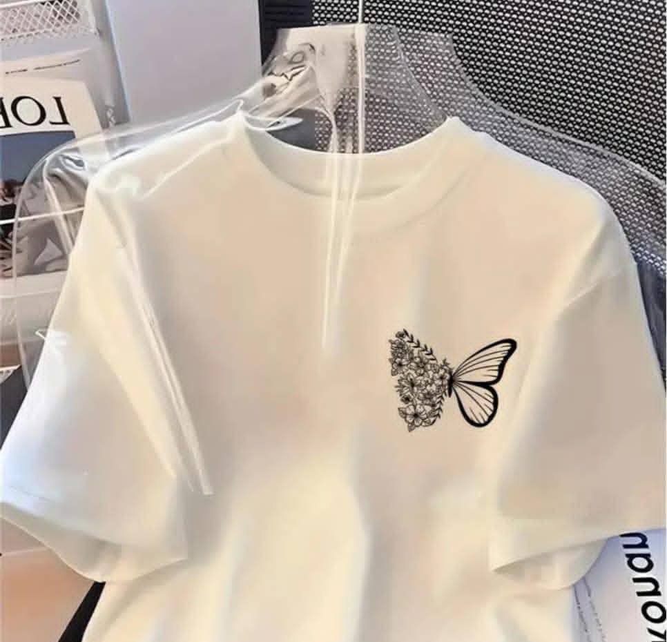 POCKET SIZE MINI PRINT T SHIRTS BUTTERFLY DESIGN
