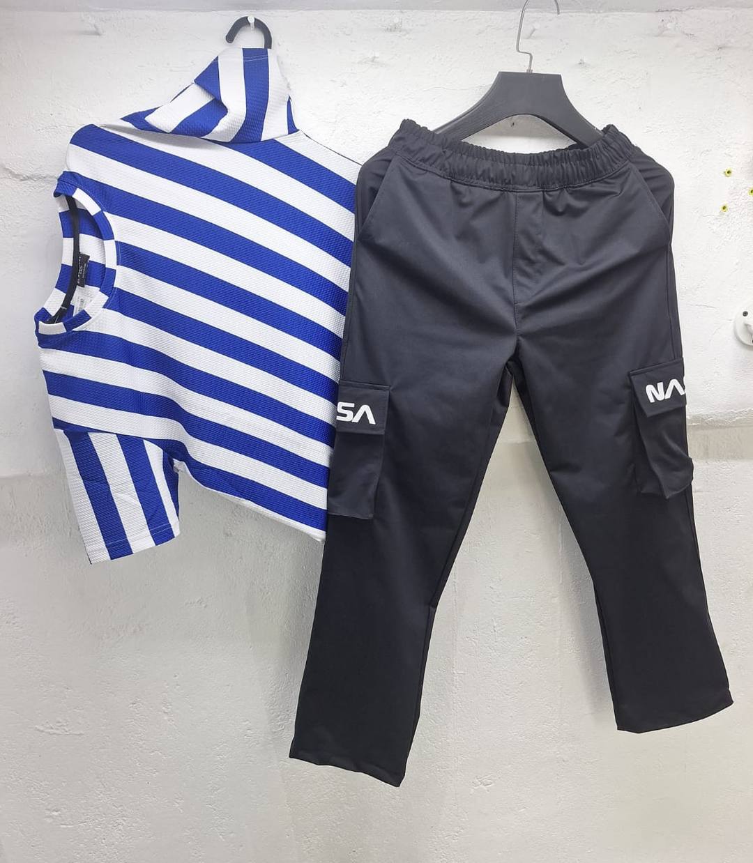 BIG FOLD CARGO PANT TWO TONE T-SHIRT