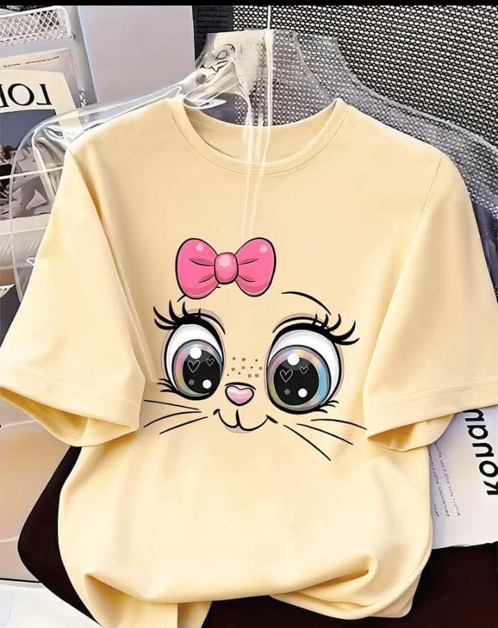CAT PRINT TEE FOR SALE