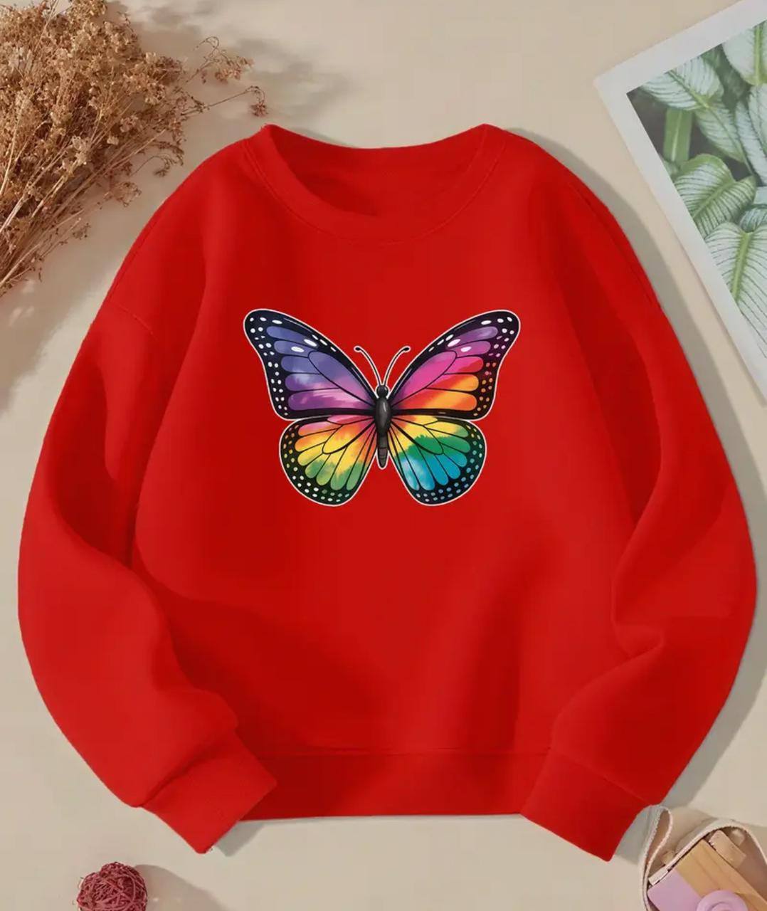 BUTTERFLY PRINT T SHIRT