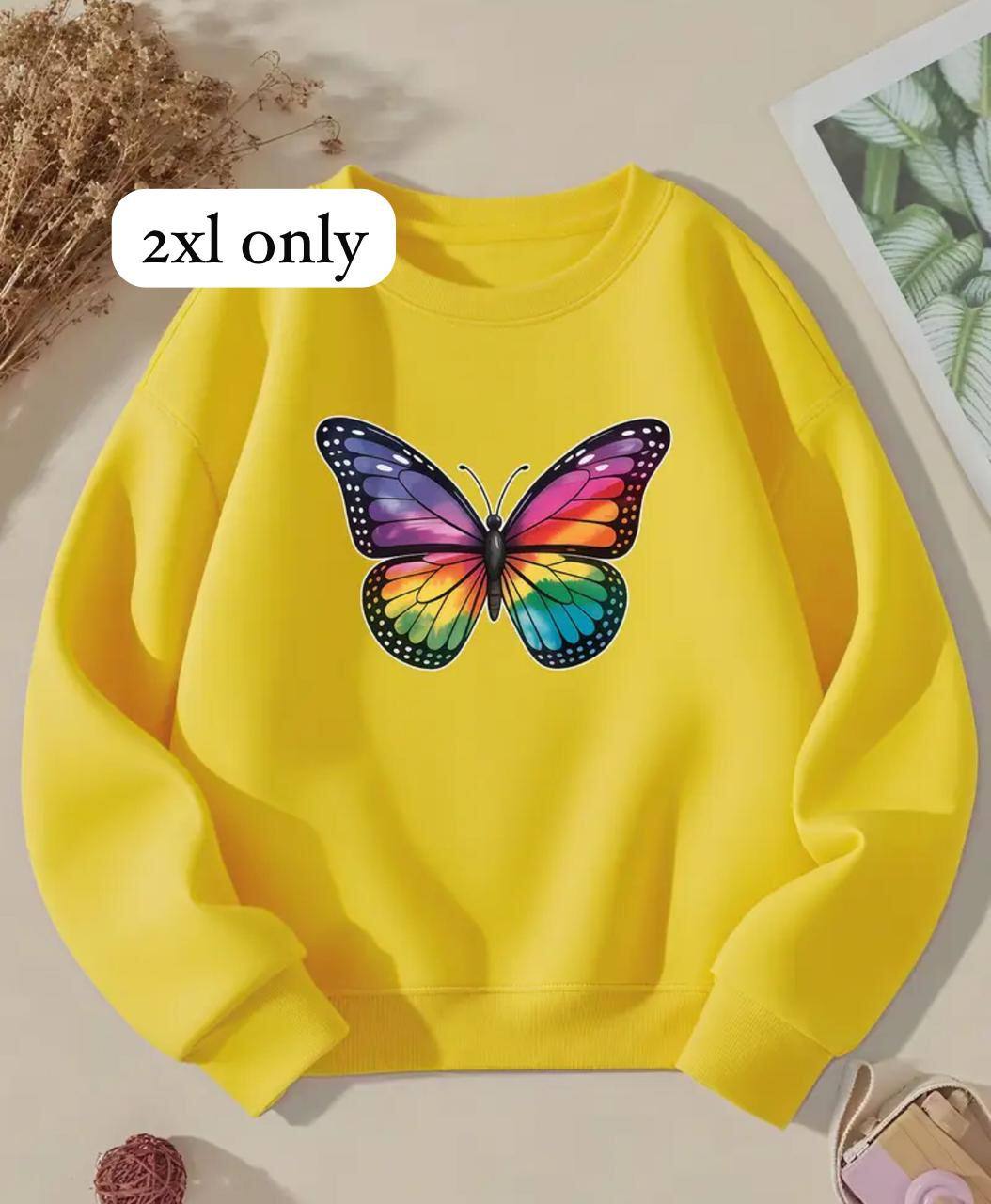 BUTTERFLY PRINT T SHIRT