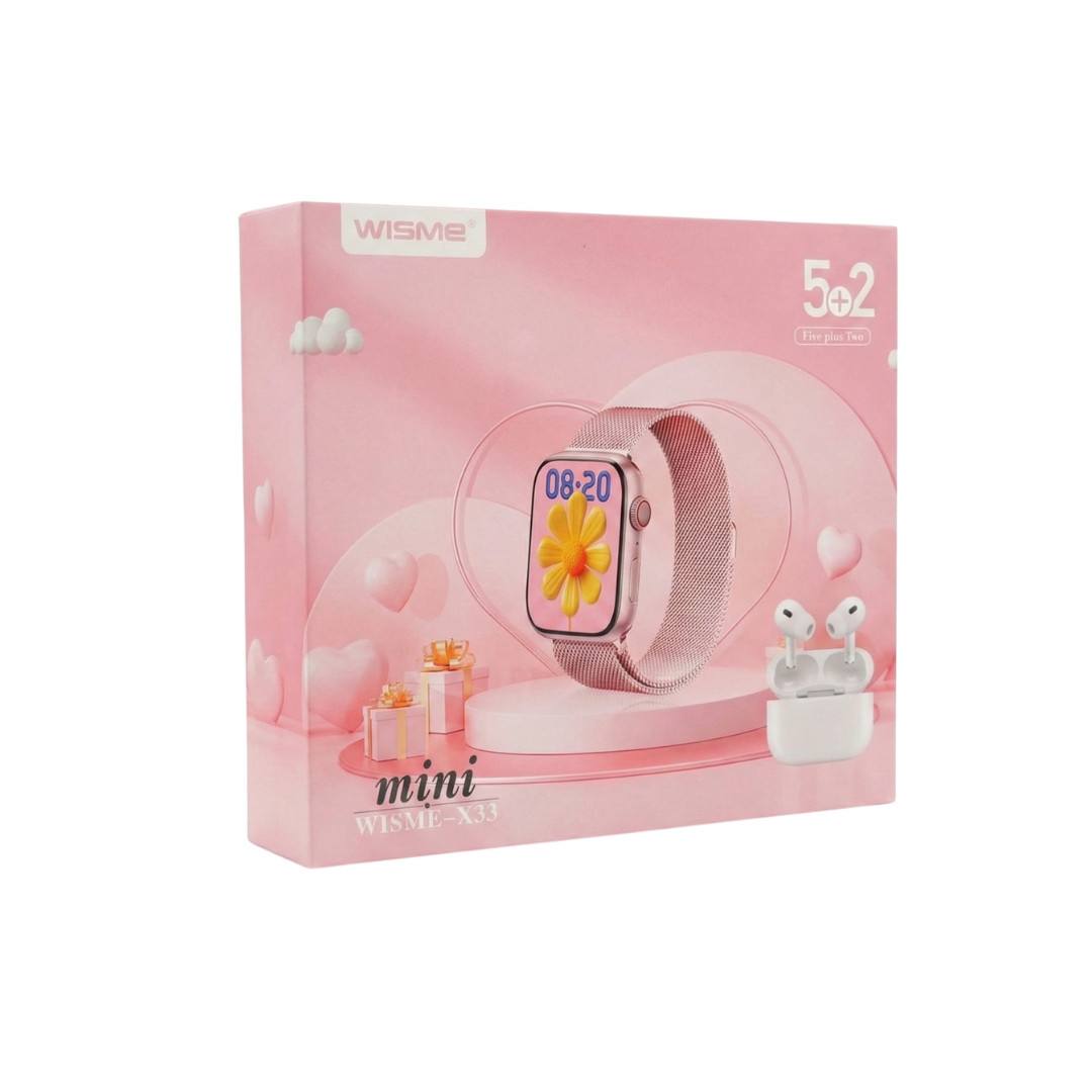 WISME X33 LADIES SMART WATCH WITH EARBUDS