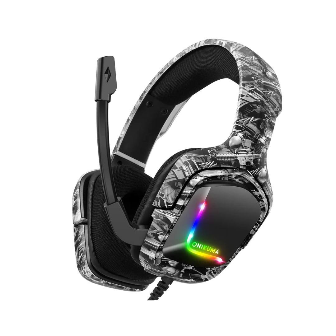 ONIKUMA K20 WIRED GAMING HEADSETS WITH MICROPHONE RGB LIGHT