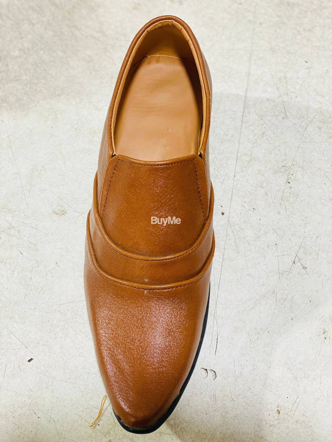 LIGHT BROWN OFFICE SHOES - MEN / DOUBLE LINE