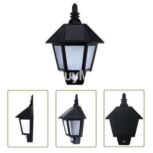 LED WATERPROOF PIR MOTION SENSOR WALL LIGHT - SOLAR