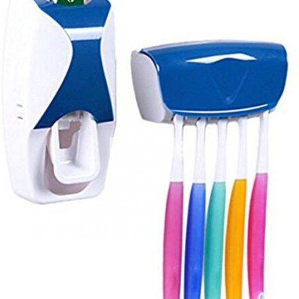 TOOTHPASTE DISPENSER WITH TOOTHBRUSH HOLDER (NEW DESIGN)