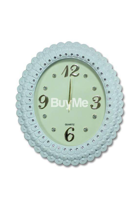 CIRCULAR ANALOG QUARTZ WALL CLOCK - WHITE COLOR (C001)