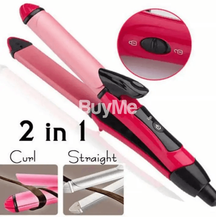NOVA 2 IN 1 HAIR BEAUTY SET WITH HAIR CURLER AND HAIR STRAIGHTENER
