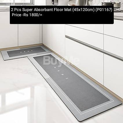 2PCS SUPER ABSORBANT FLOOR MAT ( 45X120CM )
