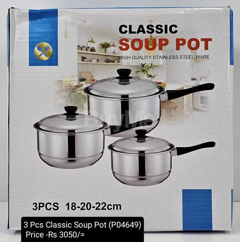 3 PCS CLASSIC SOUP POT