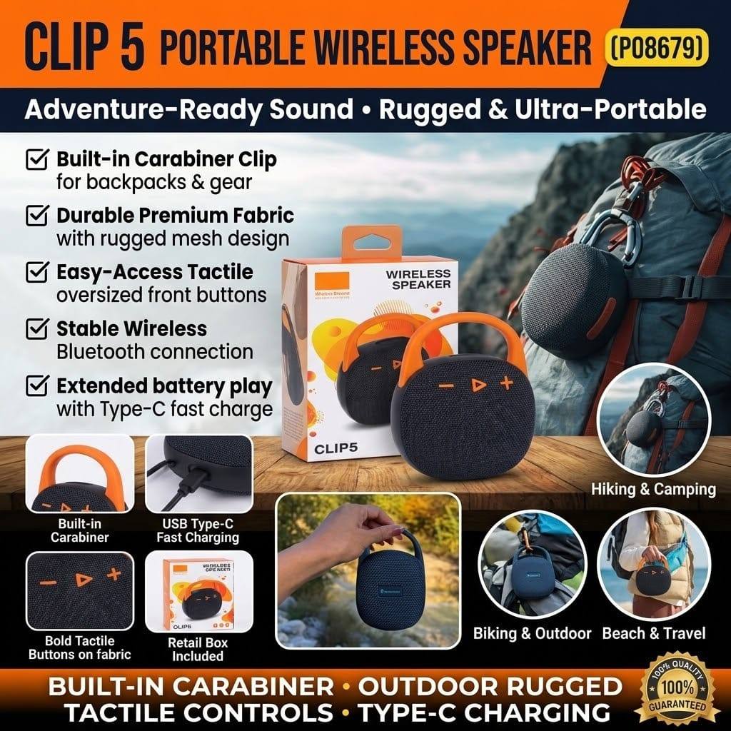 CLIP 5 PORTABLE WIRELESS SPEAKER