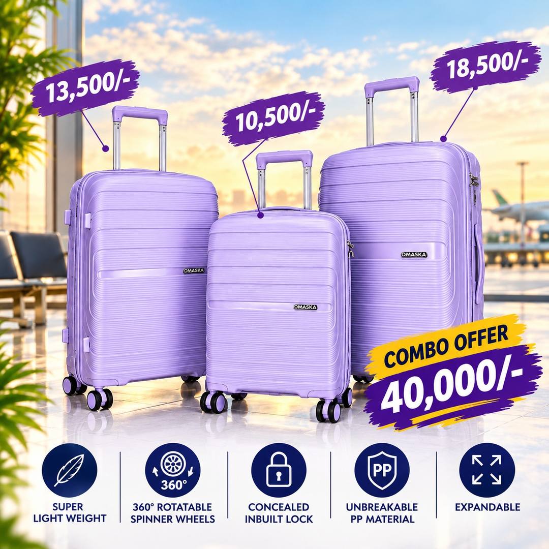 OMASKA Expandable PP UNBREAKABLE LUGGAGE