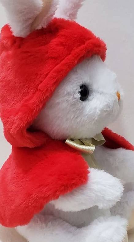 Handmade Soft Toy Red Riding Bunny