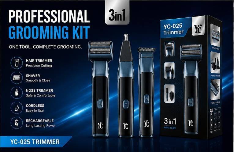 YC-025 3-IN-1 PROFESSIONAL GROOMING KIT